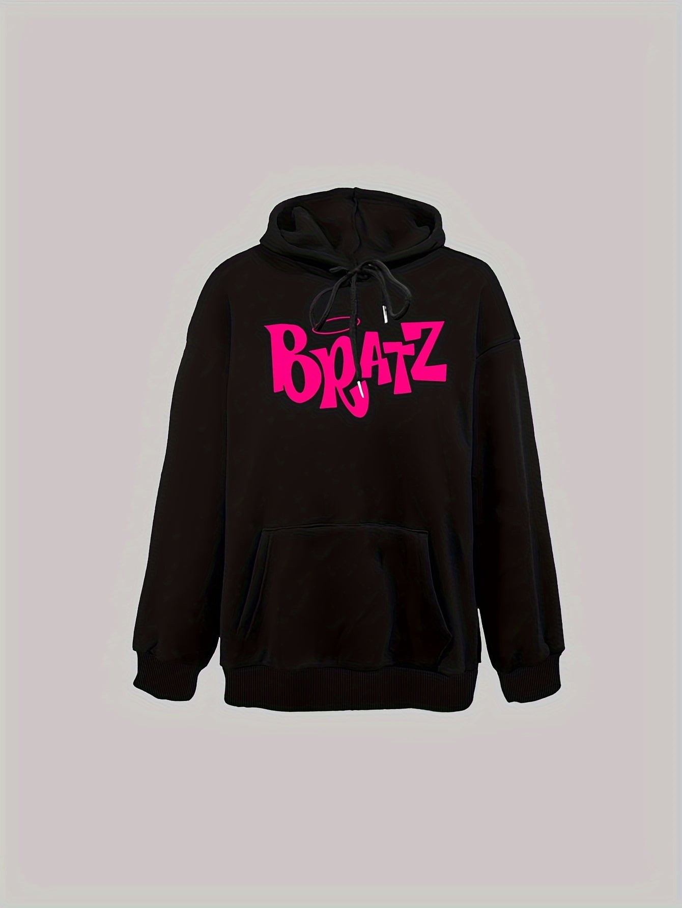 Women's Casual Alphabet Print Hoodie - Cozy Stretch Fit, Kangaroo Pocket, Perfect for Spring/Fall