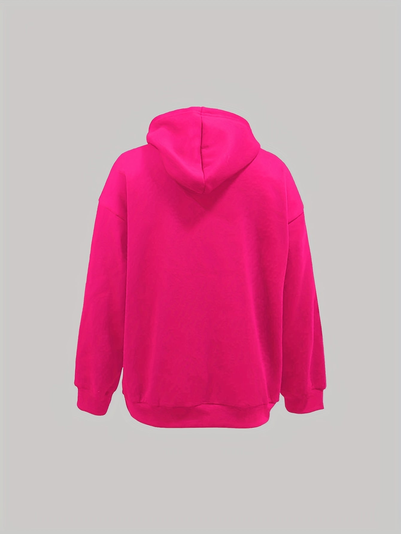 Women's Casual Alphabet Print Hoodie - Cozy Stretch Fit, Kangaroo Pocket, Perfect for Spring/Fall