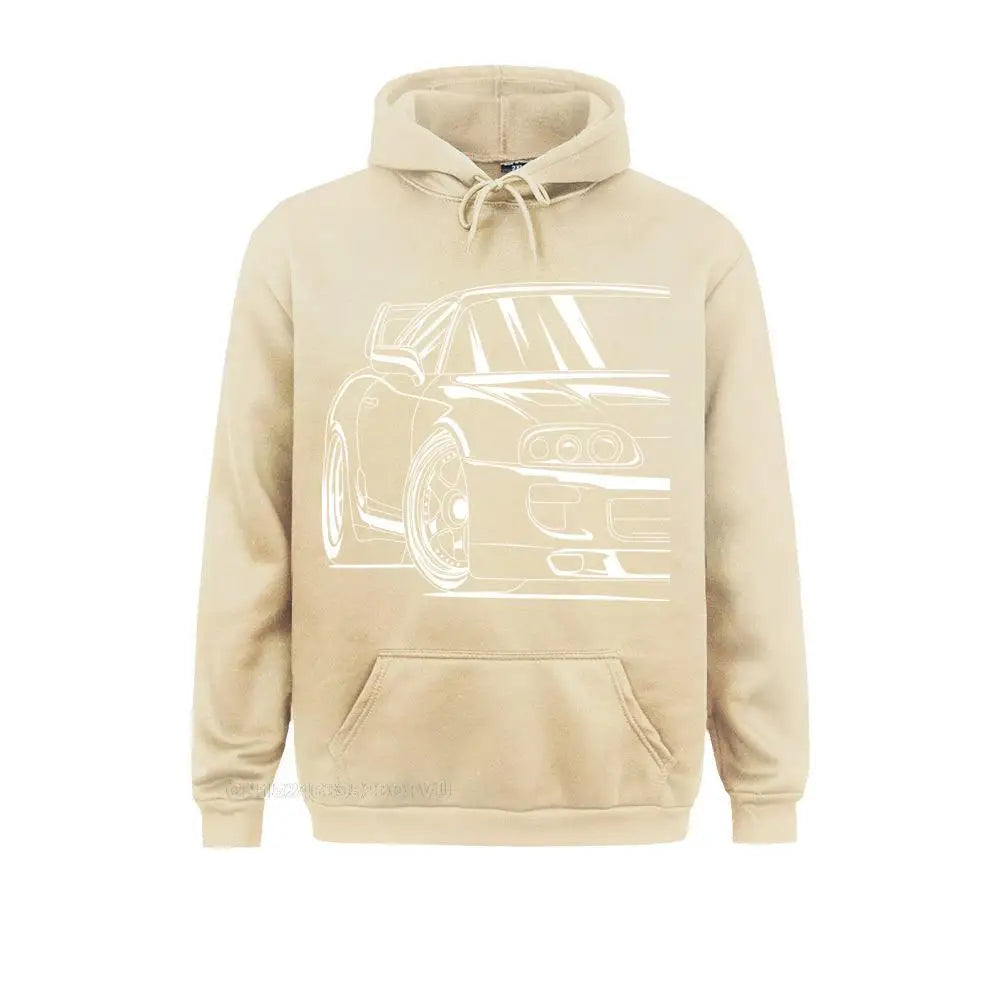 Best Car Design Hoodie Women Japanese Car Engine Hoodie Man Long Sleeve Vintage Harajuku Pure Cotton Printed Hoodied