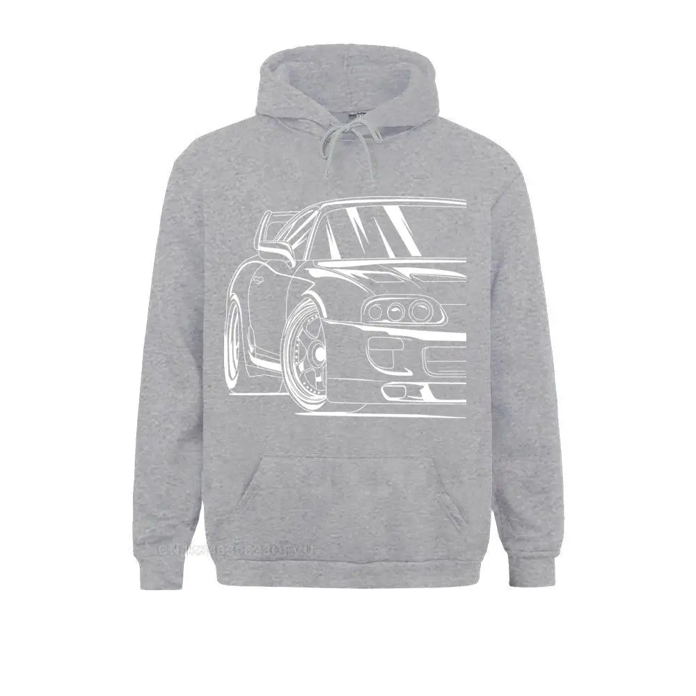 Best Car Design Hoodie Women Japanese Car Engine Hoodie Man Long Sleeve Vintage Harajuku Pure Cotton Printed Hoodied