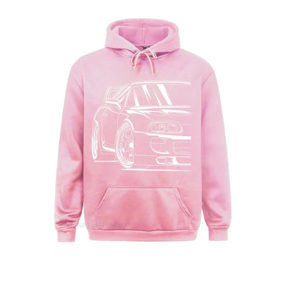 Best Car Design Hoodie Women Japanese Car Engine Hoodie Man Long Sleeve Vintage Harajuku Pure Cotton Printed Hoodied