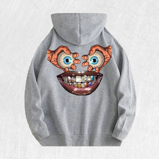 Cartoon Face Graphic Hoodie