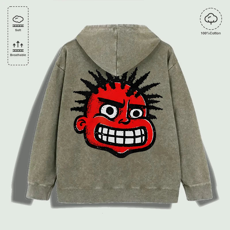 Angry Red Cartoon Face