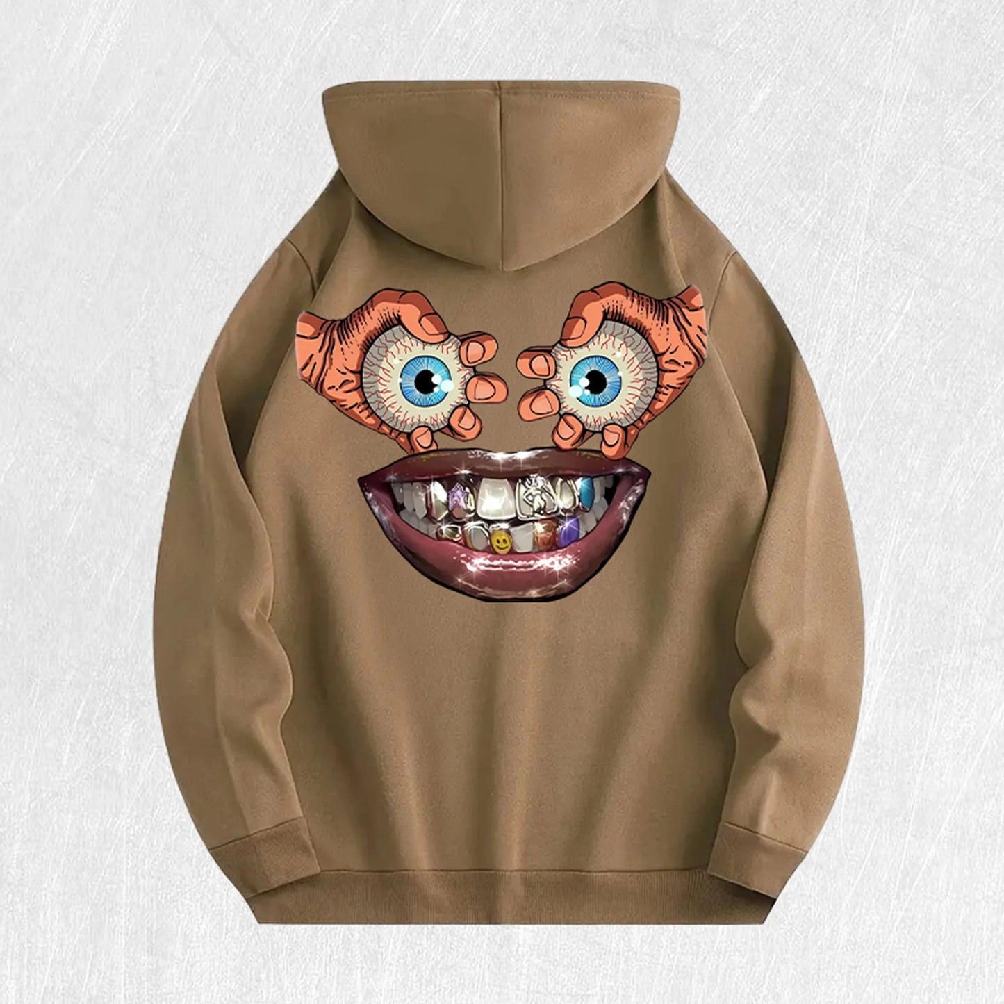 Cartoon Face Graphic Hoodie