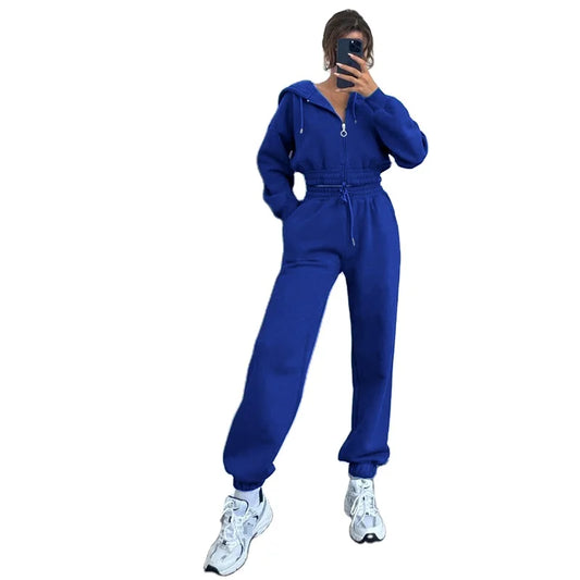 2-Piece Zip Up Sweat Suit