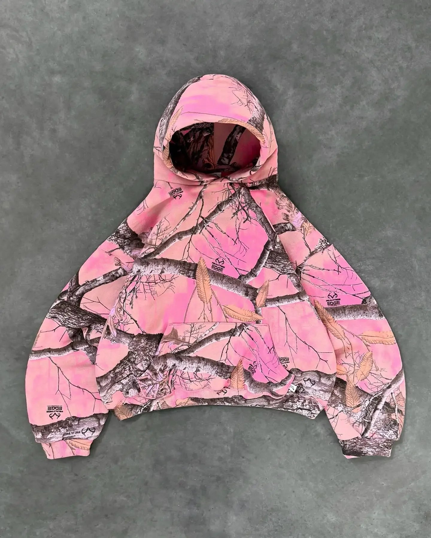 Streetwear New Hoodie Two Piece Set Men and Women Hip Hop Retro Leaf Camouflage Baggy Hoodie Y2k Fashion Punk Rock Sports Pants