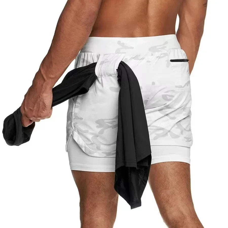 2024Anime Baki 2-in-1 Gym Performance Short Mens Athletic Compression Shorts Quick Dry Stretch Workout Fitness Running Sportwear