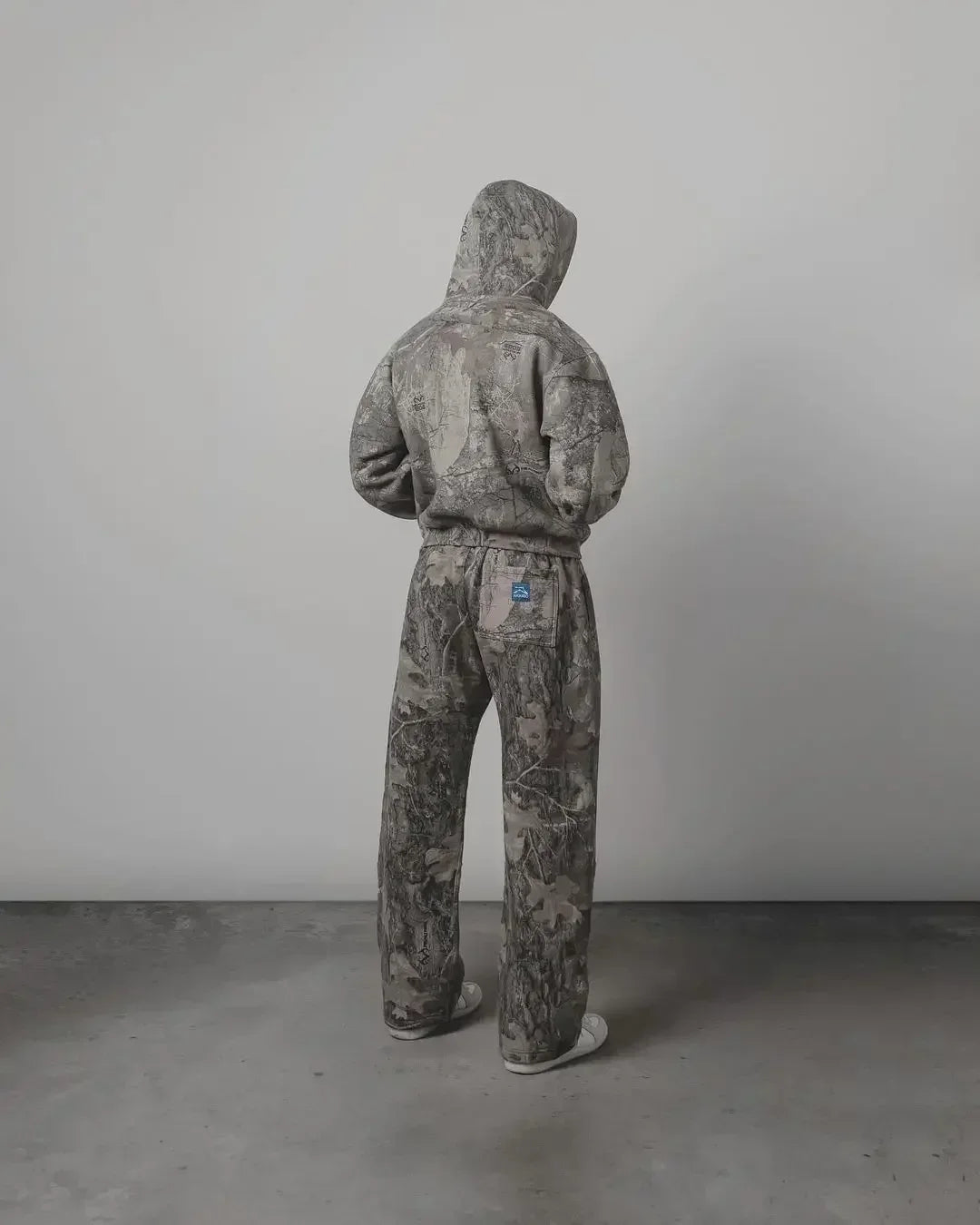 Streetwear New Hoodie Two Piece Set Men and Women Hip Hop Retro Leaf Camouflage Baggy Hoodie Y2k Fashion Punk Rock Sports Pants