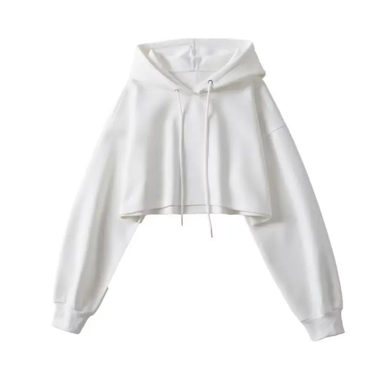 Street Wear Crop Top Hoodie Women