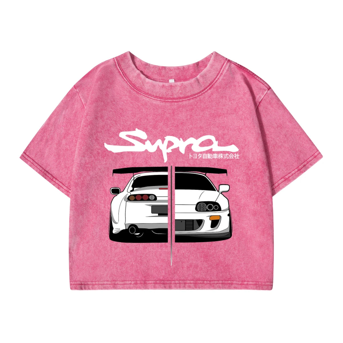 Crop Top JDM Print Short Sleeve
