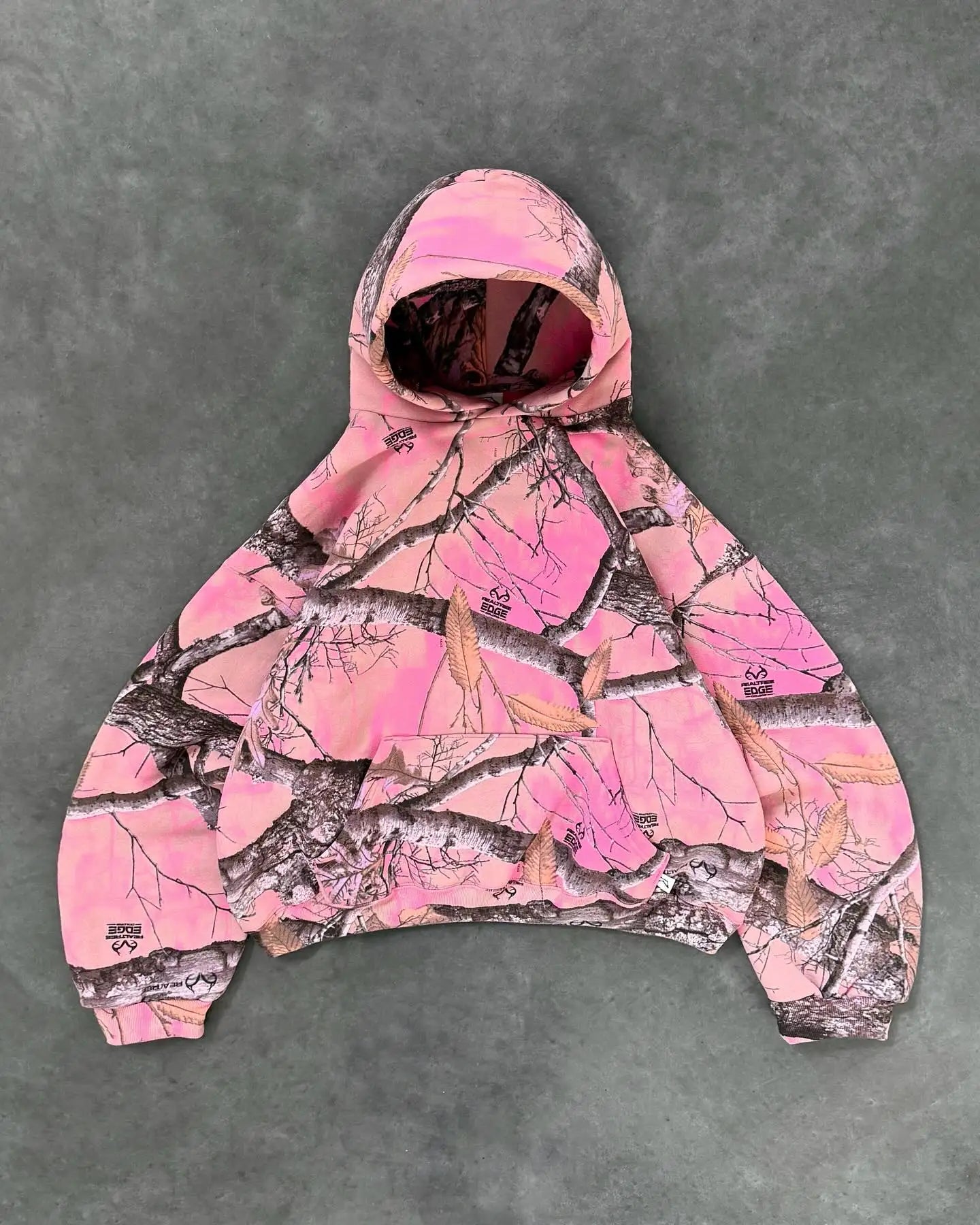 Streetwear New Hoodie Two Piece Set Men and Women Hip Hop Retro Leaf Camouflage Baggy Hoodie Y2k Fashion Punk Rock Sports Pants
