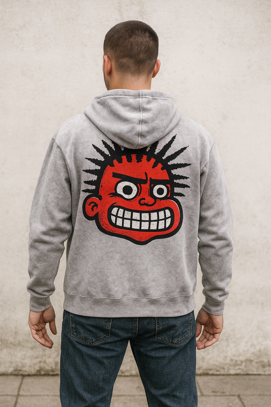 Angry Red Cartoon Face