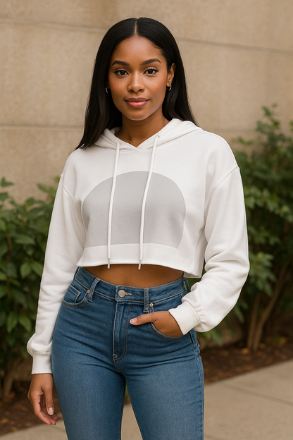 Streetwear Cropped Hooded Sweatshirt