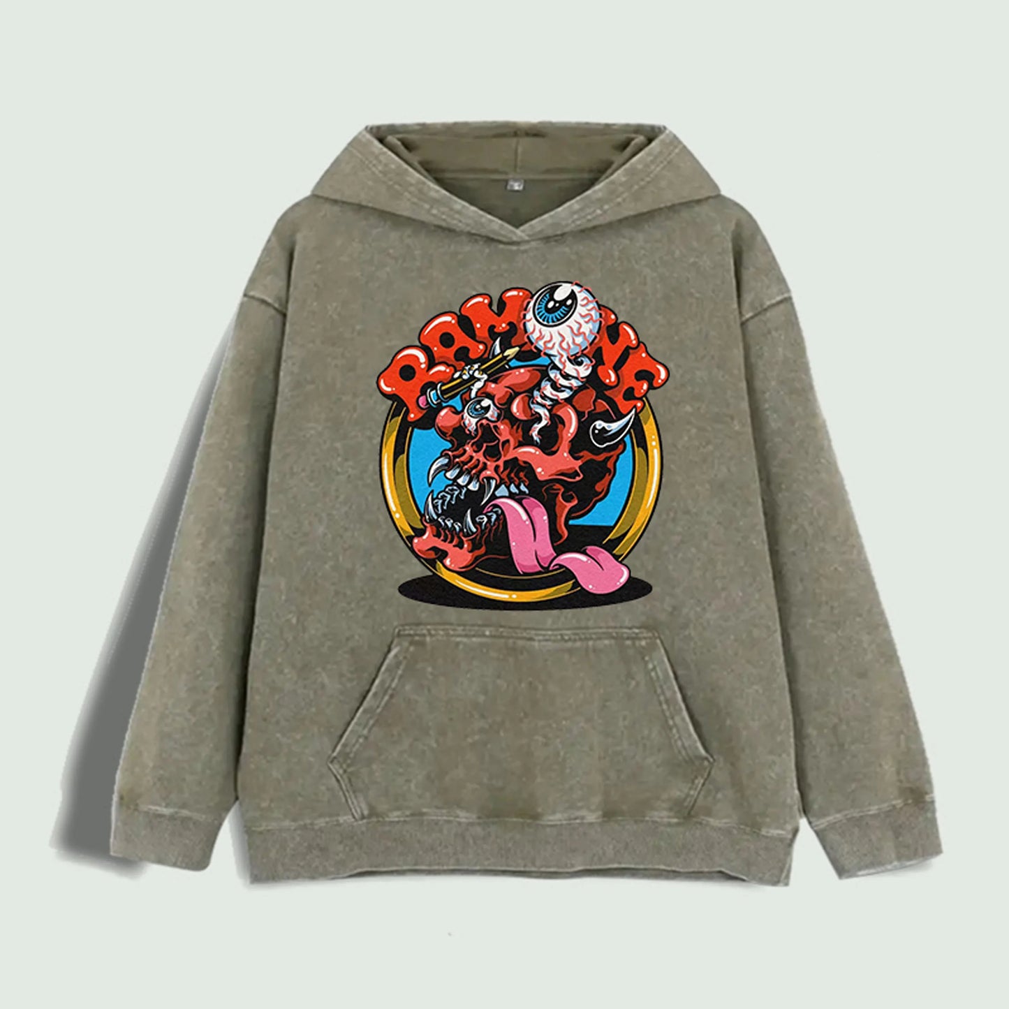 Ramone Skull Graphic Hoodie