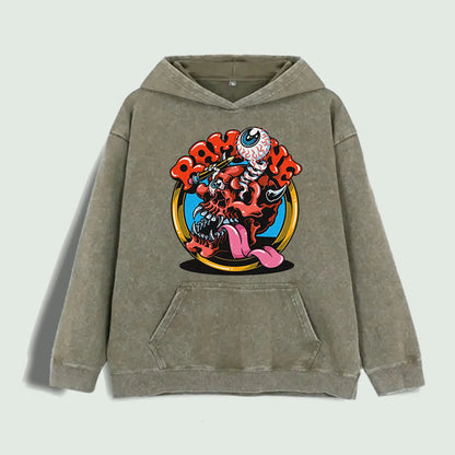 Ramone Skull Graphic Hoodie