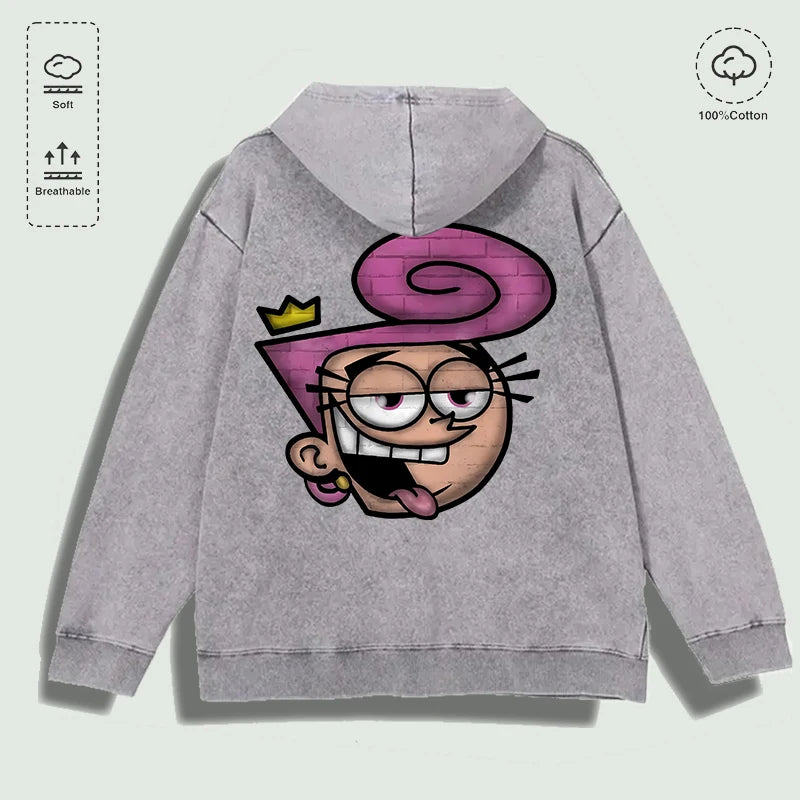 Graffiti Wanda Washed Graphic Hoodie