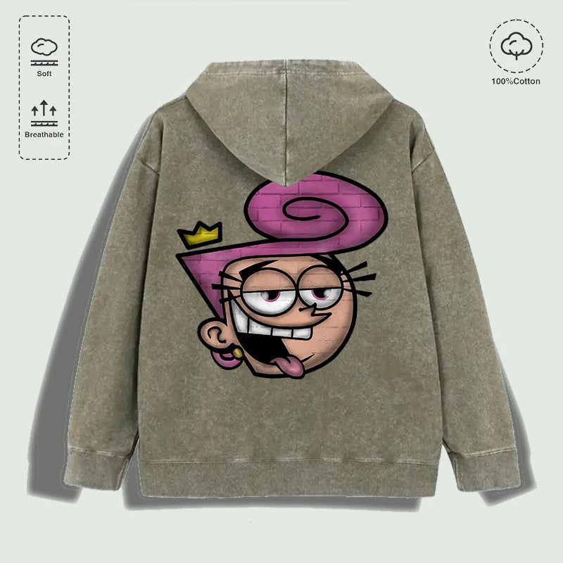 Graffiti Wanda Washed Graphic Hoodie