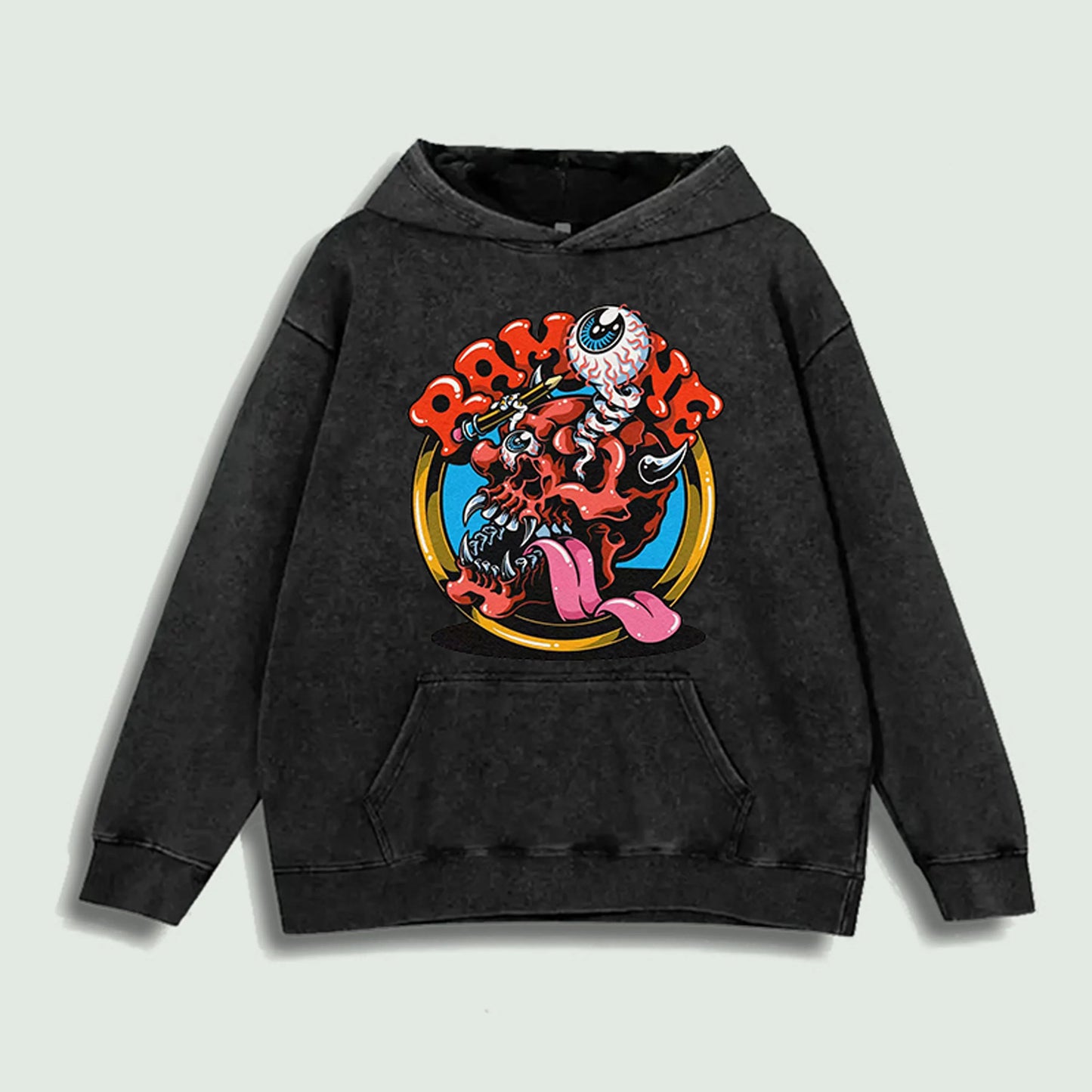 Ramone Skull Graphic Hoodie