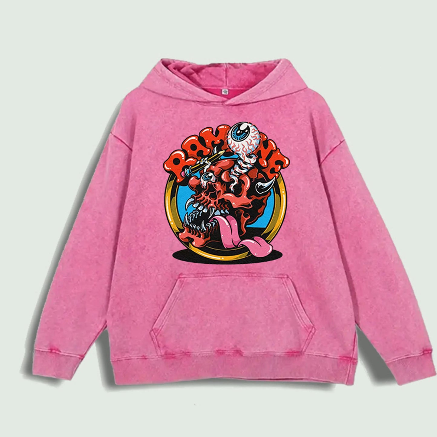 Ramone Skull Graphic Hoodie