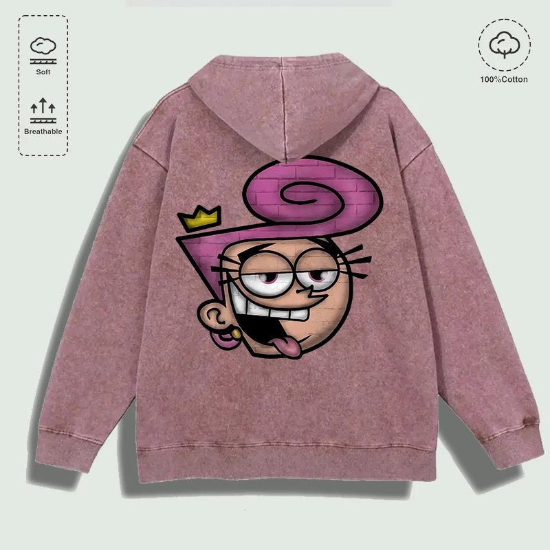 Graffiti Wanda Washed Graphic Hoodie