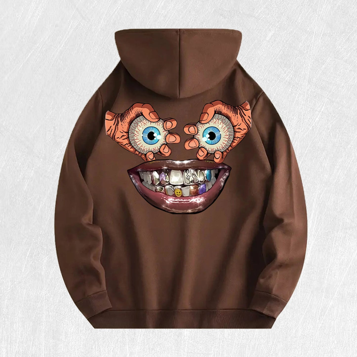 Cartoon Face Graphic Hoodie