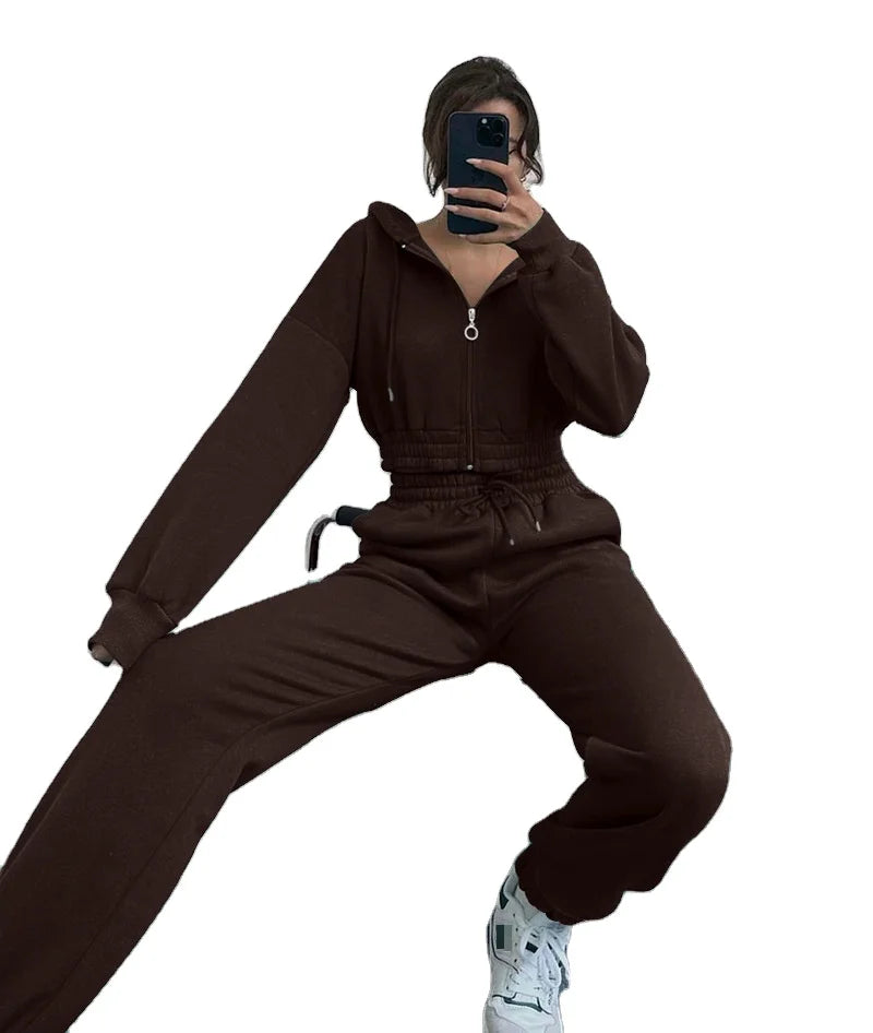 2-Piece Zip Up Sweat Suit