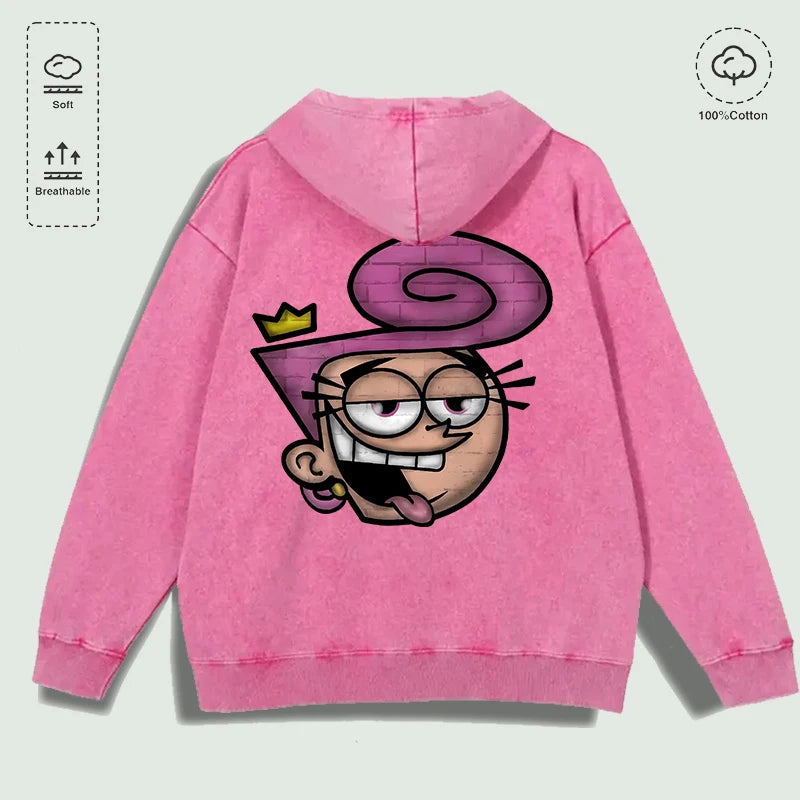 Graffiti Wanda Washed Graphic Hoodie