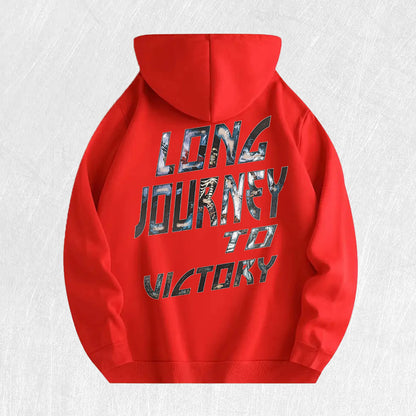 Long Journey to Victory Graphic Hoodie