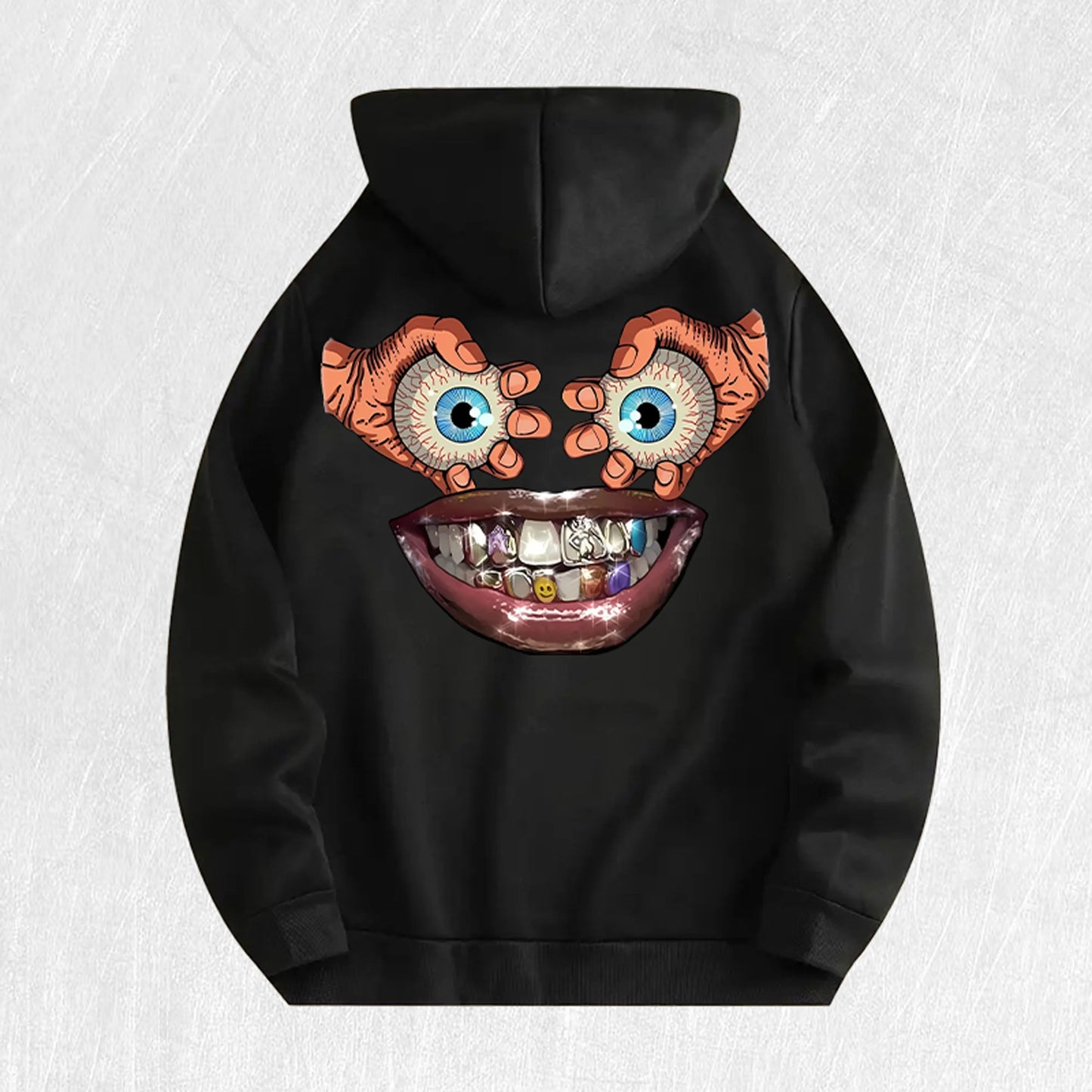 Cartoon Face Graphic Hoodie