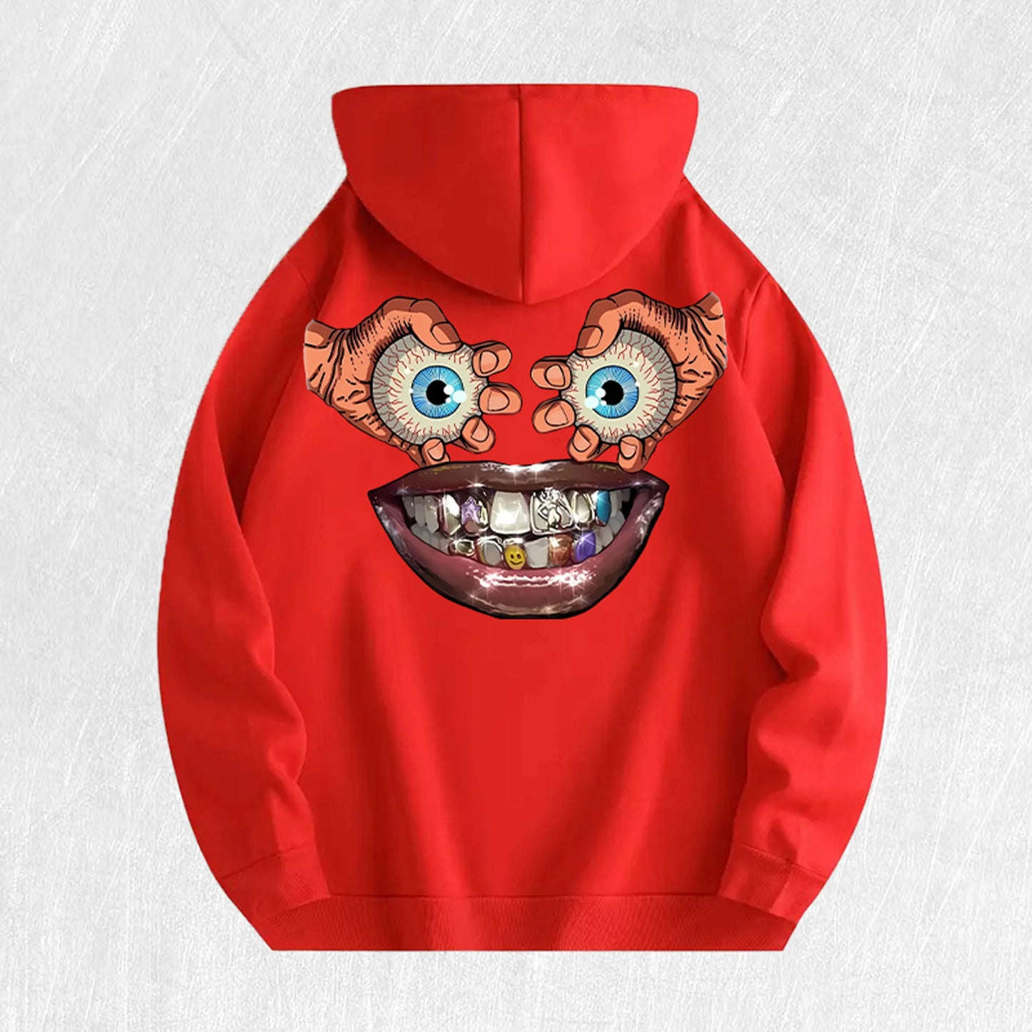 Cartoon Face Graphic Hoodie
