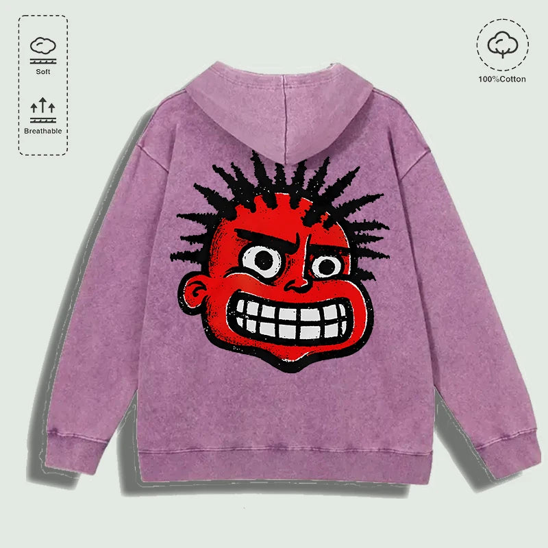 Angry Red Cartoon Face