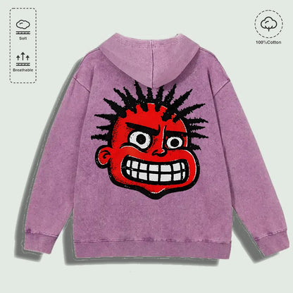 Angry Red Cartoon Face