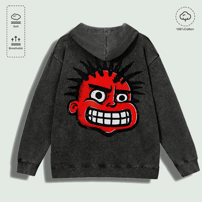 Angry Red Cartoon Face