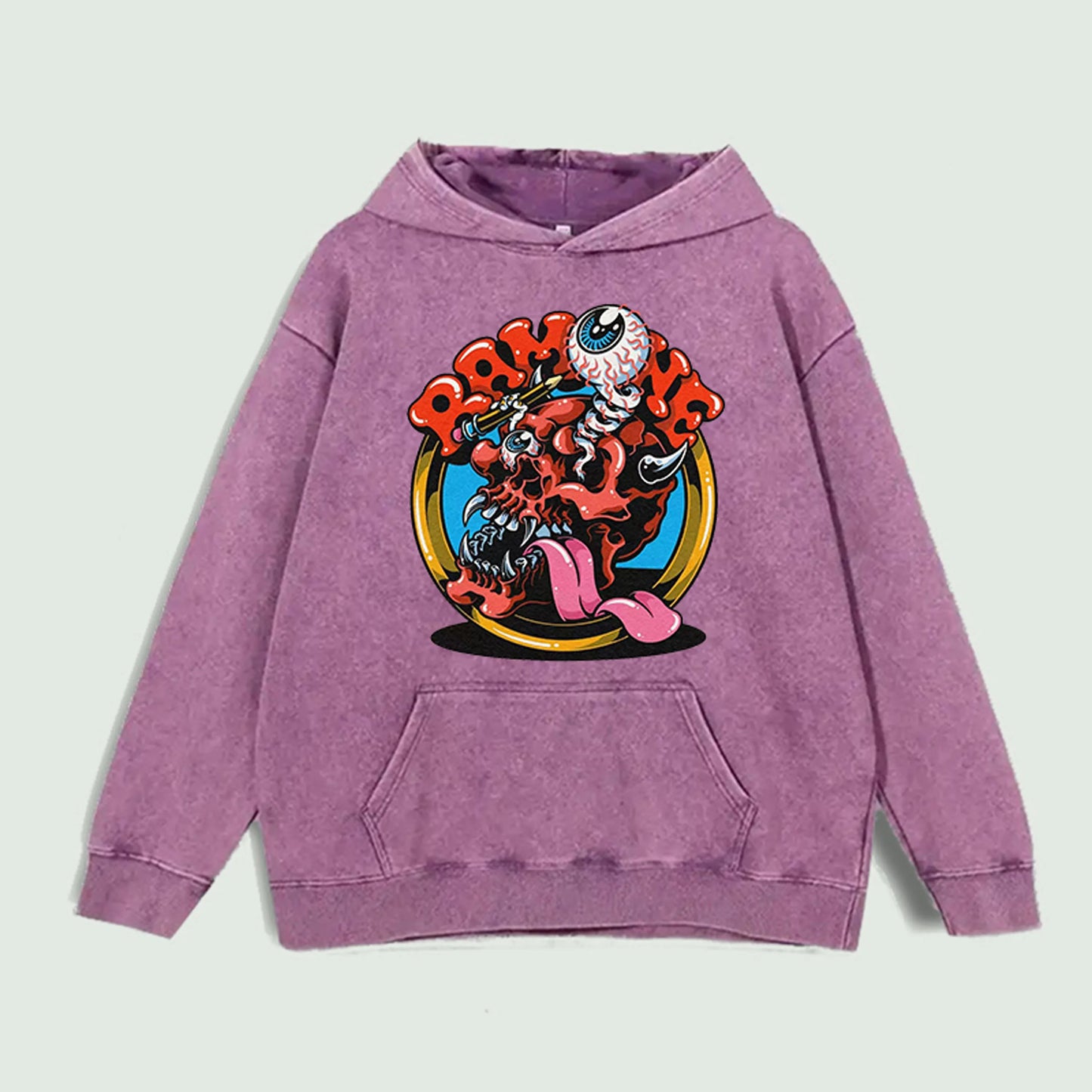 Ramone Skull Graphic Hoodie