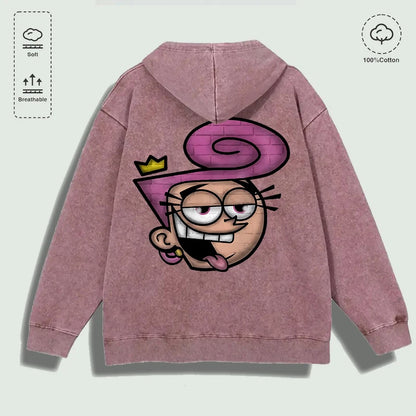 Graffiti Wanda Washed Graphic Hoodie