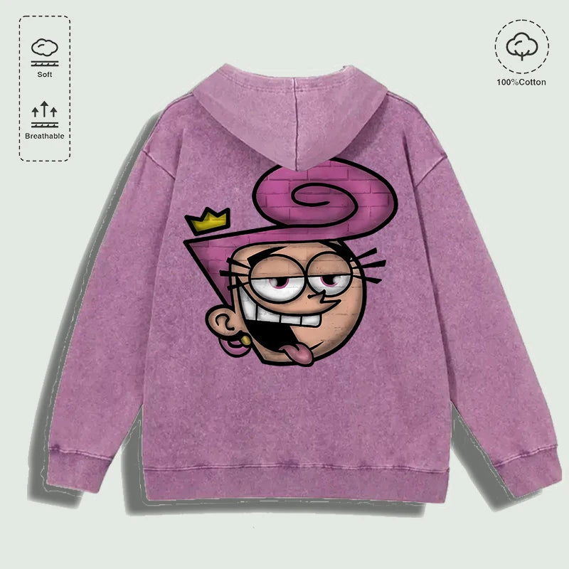 Graffiti Wanda Washed Graphic Hoodie