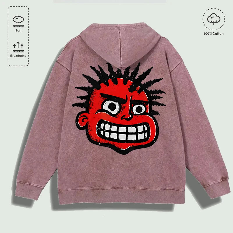 Angry Red Cartoon Face