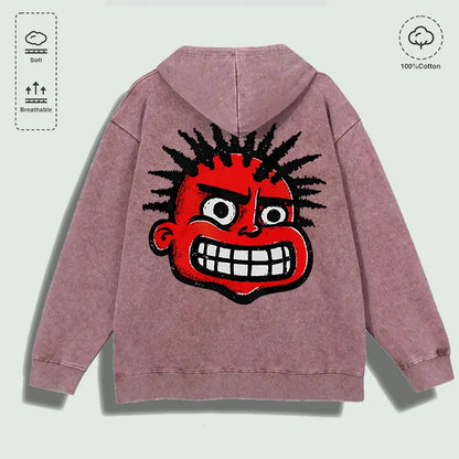 Angry Red Cartoon Face