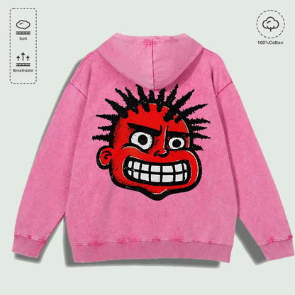Angry Red Cartoon Face