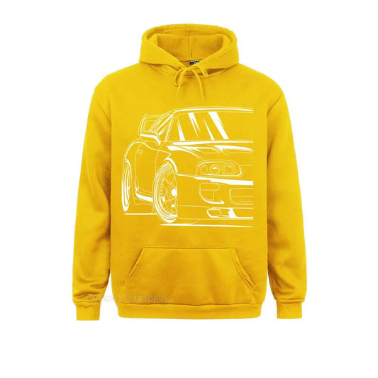 Best Car Design Hoodie Women Japanese Car Engine Hoodie Man Long Sleeve Vintage Harajuku Pure Cotton Printed Hoodied