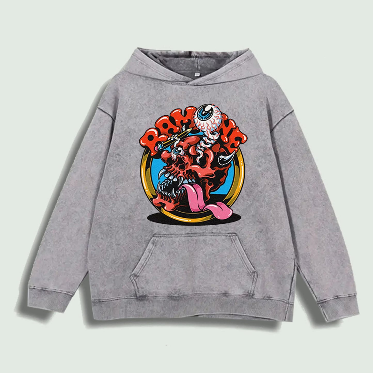 Ramone Skull Graphic Hoodie