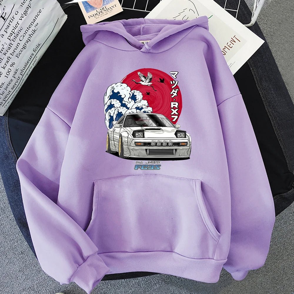 Anime Hoodie Women Men Long Sleeve Streetwear for Nippon Crewneck Sweatshirts Tops Y2k Oversized Hoody Japanese Anime Print