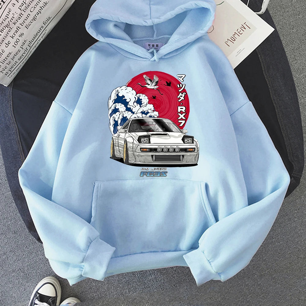 Anime Hoodie Women Men Long Sleeve Streetwear for Nippon Crewneck Sweatshirts Tops Y2k Oversized Hoody Japanese Anime Print