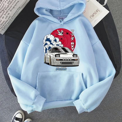 Anime Hoodie Women Men Long Sleeve Streetwear for Nippon Crewneck Sweatshirts Tops Y2k Oversized Hoody Japanese Anime Print
