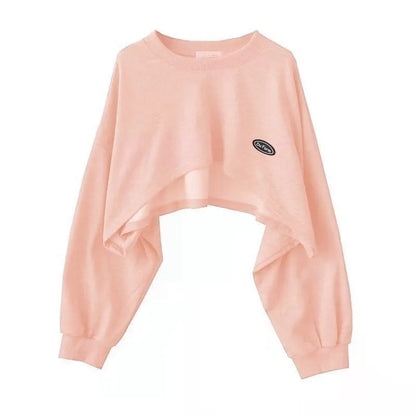 2 Piece Set Crop Sweatshirt and Spaghetti Strap Top