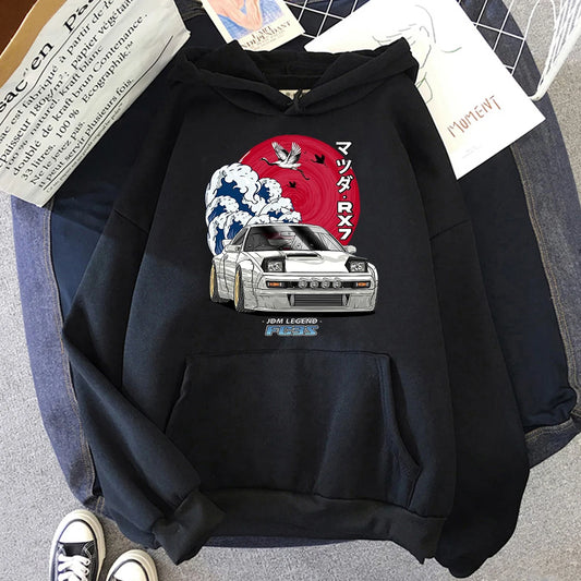 Anime Hoodie Women Men Long Sleeve Streetwear for Nippon Crewneck Sweatshirts Tops Y2k Oversized Hoody Japanese Anime Print