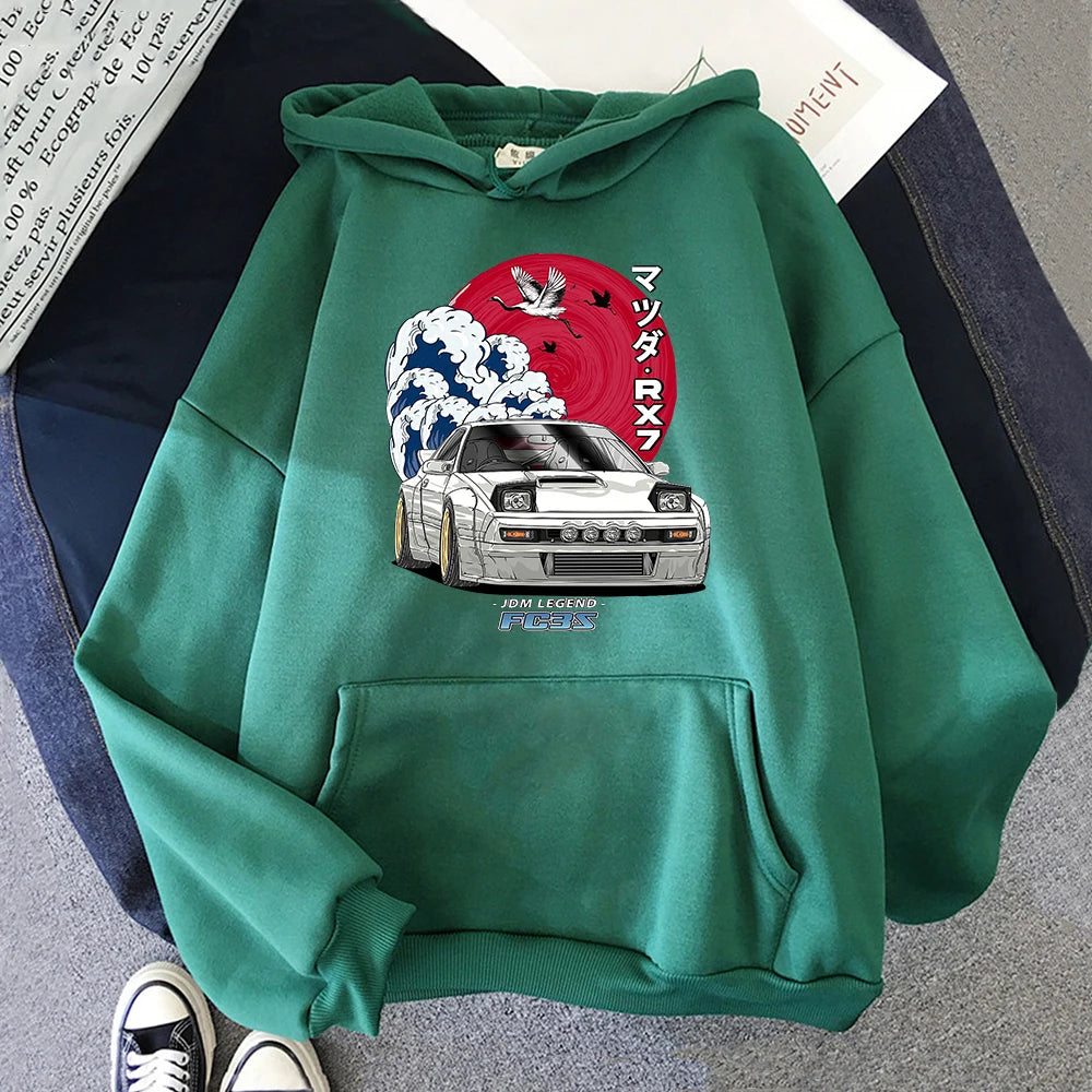 Anime Hoodie Women Men Long Sleeve Streetwear for Nippon Crewneck Sweatshirts Tops Y2k Oversized Hoody Japanese Anime Print