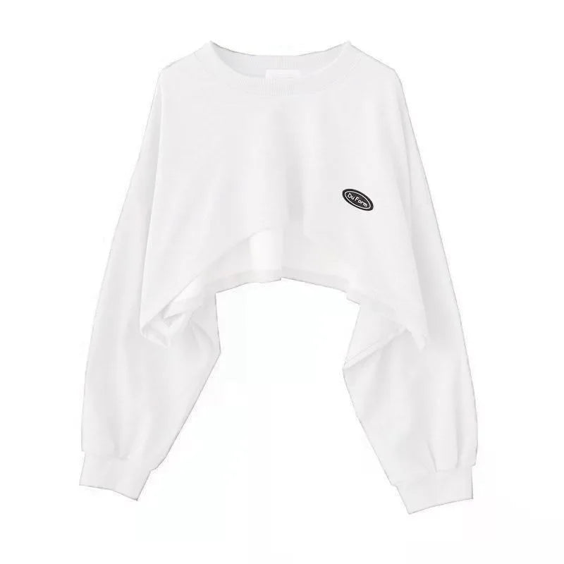 2 Piece Set Crop Sweatshirt and Spaghetti Strap Top