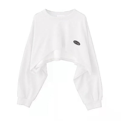 2 Piece Set Crop Sweatshirt and Spaghetti Strap Top