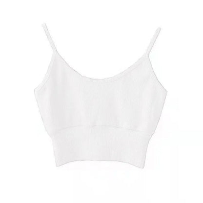 2 Piece Set Crop Sweatshirt and Spaghetti Strap Top